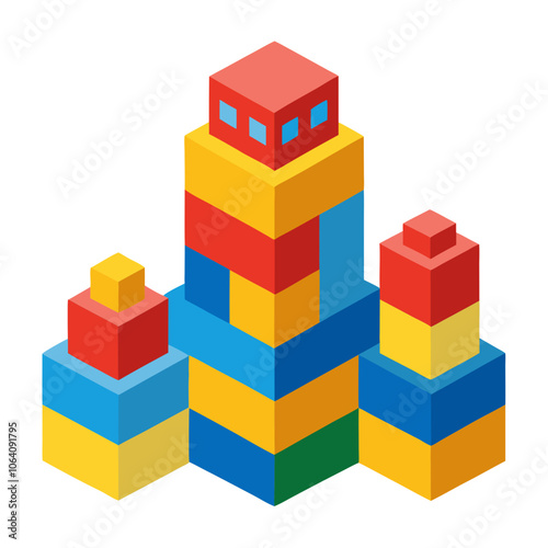 building blocks isolated on white
