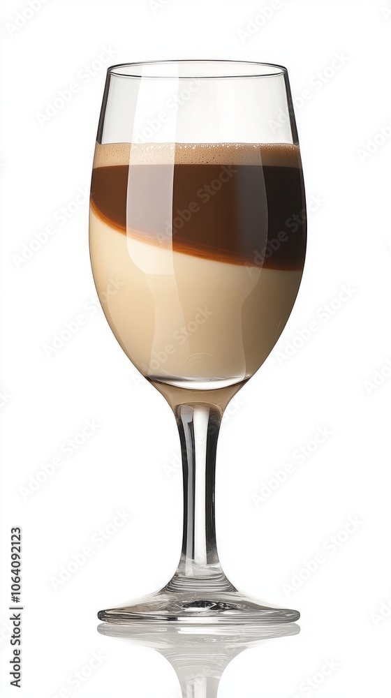 A creamy chocolate cocktail served in an elegant glass. Perfect for indulging in a sweet and decadent dessert drink, ideal for special occasions A creamy chocolate cocktail served in an elegant glass. Perfect for indulging in a sweet and decadent dessert drink, ideal for special occasions