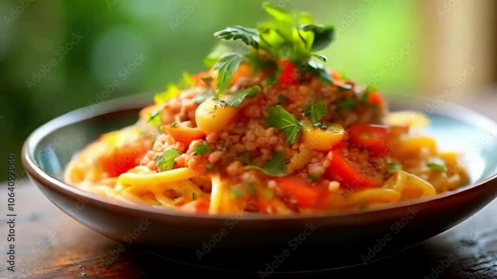 360-degree rotation vibrant toppings dreamy, blurred backdrop food dish cuisine, 360-degree rotation vibrant toppings backdrop 360-degree rotation vibrant toppings dreamy, blurred backdrop food dish cuisine, 360-degree rotation vibrant toppings backdrop