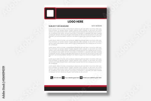 Modern corporate letterhead template design.