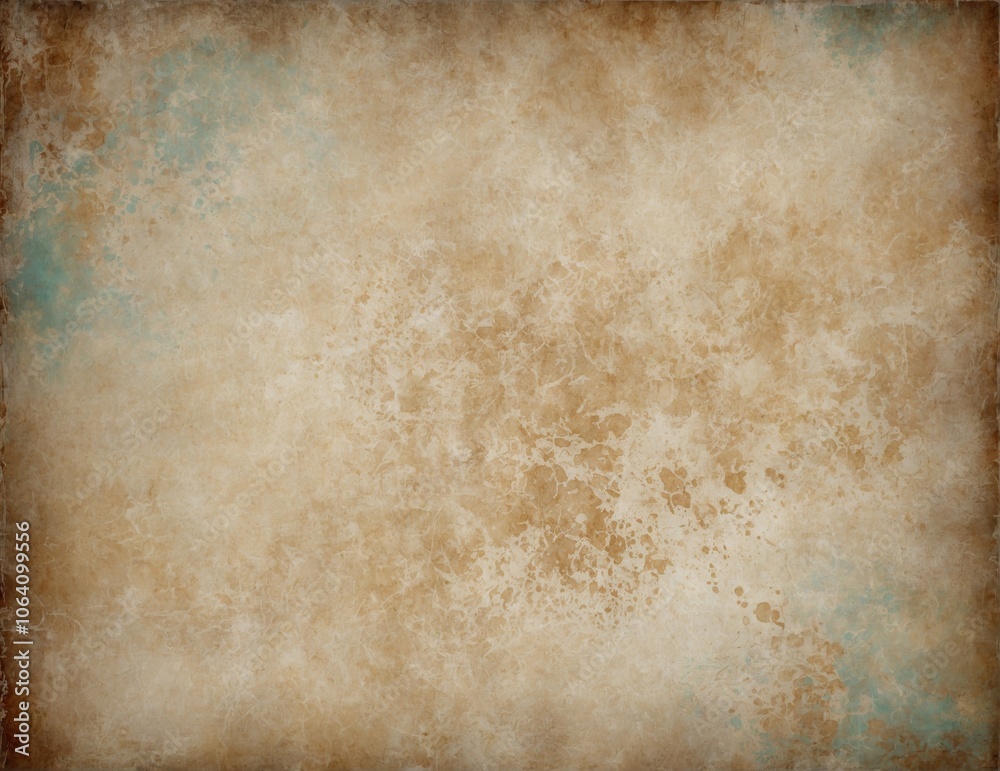Obraz premium Aged parchment texture showcasing soft beige and light blue hues, perfect for vintage design projects and backgrounds