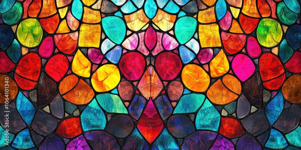 Colorful Stained Glass Mosaic Colorful Stained Glass Mosaic