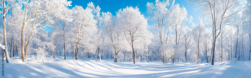 A breathtaking landscape of a winter wonderland with frosted trees and a serene blue sky that captures the essence of a snowy day A breathtaking landscape of a winter wonderland with frosted trees and a serene blue sky that captures the essence of a snowy day