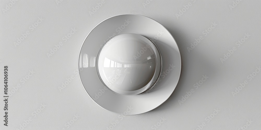 Modern design with a smooth white bowl placed elegantly on a simple white background Modern design with a smooth white bowl placed elegantly on a simple white background