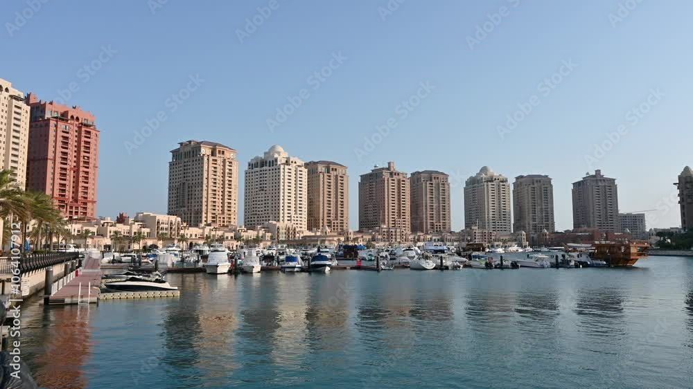 The Pearl Island area in the Qatar capital of Doha, where incredible structures are located The Pearl Island area in the Qatar capital of Doha, where incredible structures are located