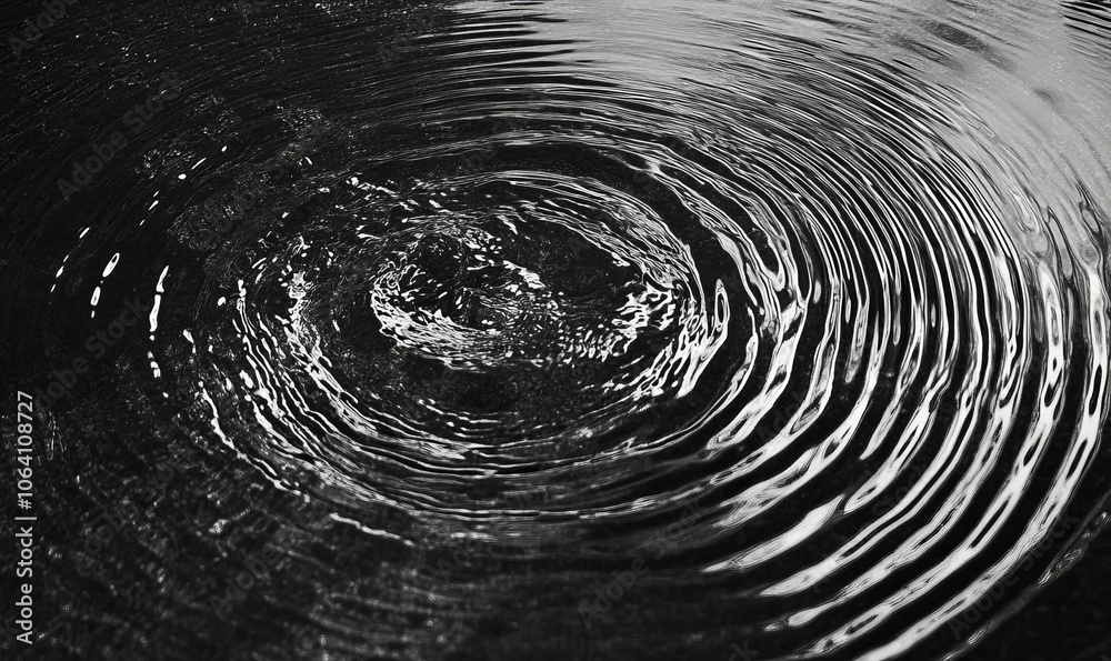A detailed close-up of ripples forming on the surface of calm water. A detailed close-up of ripples forming on the surface of calm water.