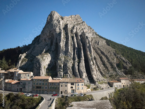 view of the town in the mountains