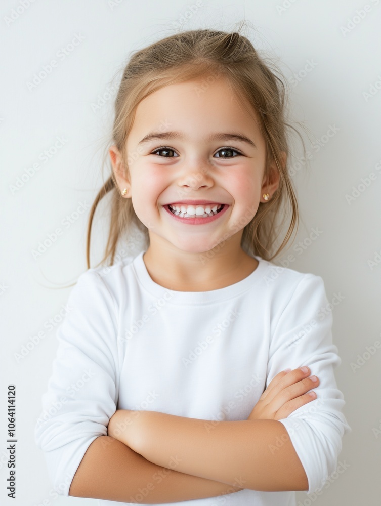 Happy, smiling white girl isolated on white background Happy, smiling white girl isolated on white background
