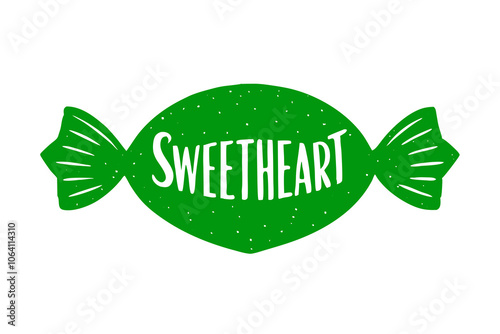 Sweetheart Candy vector art illustration 