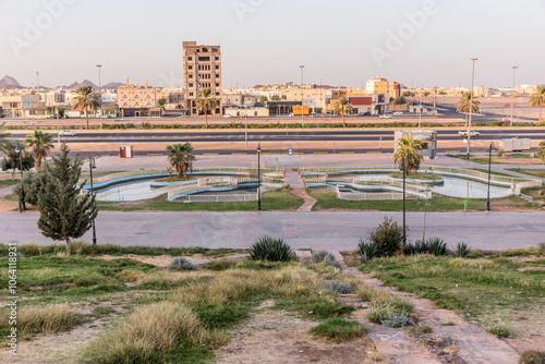 Prince Saud Bin Abdul Mohsen Park and King Fahd Ibn Abdul Aziz Road in Ha'il, Saudi Arabia