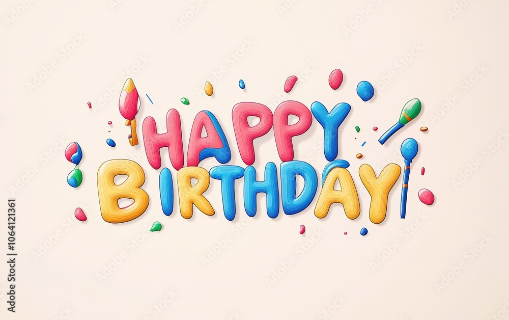 HAPPY BIRTHDAY Cartoon Fun Font HAPPY BIRTHDAY Cartoon Fun Font