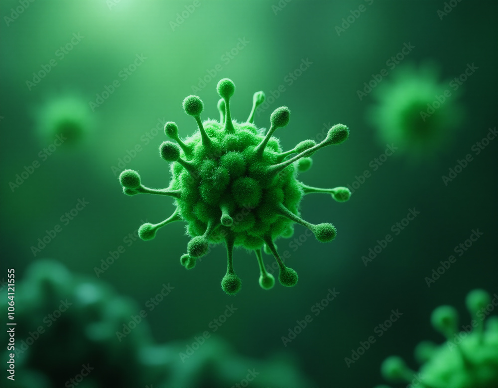 atom of virus concept. Generative ai. atom of virus concept. Generative ai.