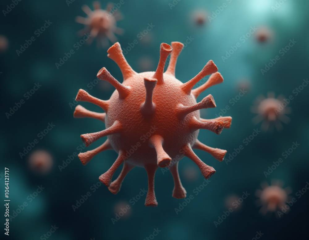 atom of virus concept. Generative ai. atom of virus concept. Generative ai.
