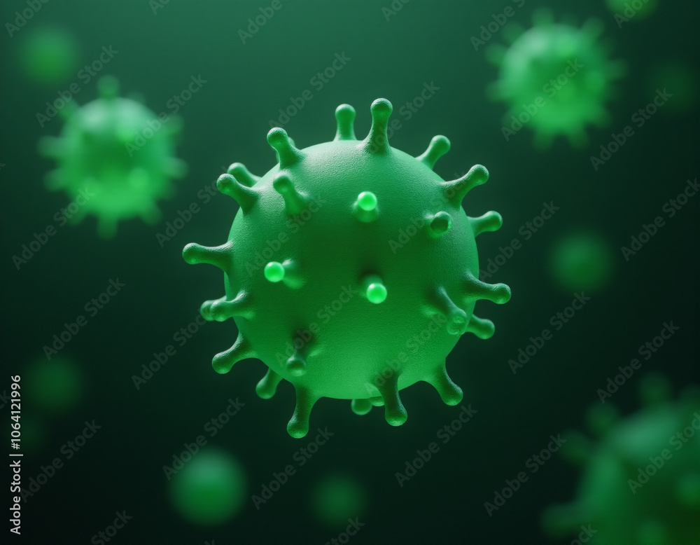 atom of virus concept. Generative ai. atom of virus concept. Generative ai.