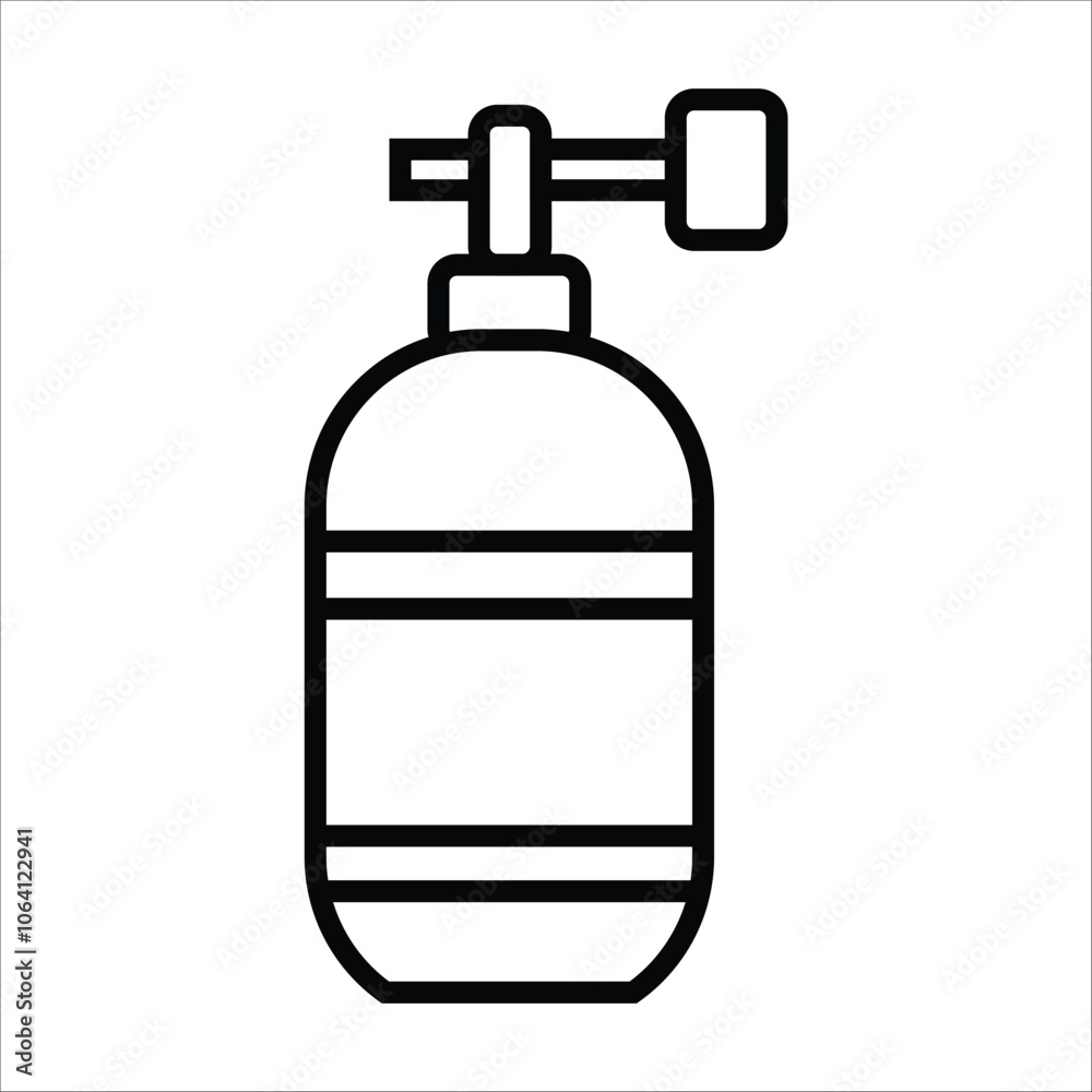 air tank vector icon line sign air tank vector icon line sign