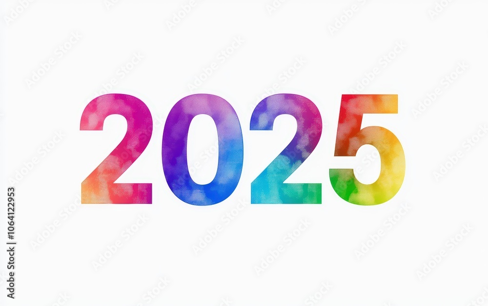 2025 Rainbow Gradient Number 2025 Rainbow Gradient Number