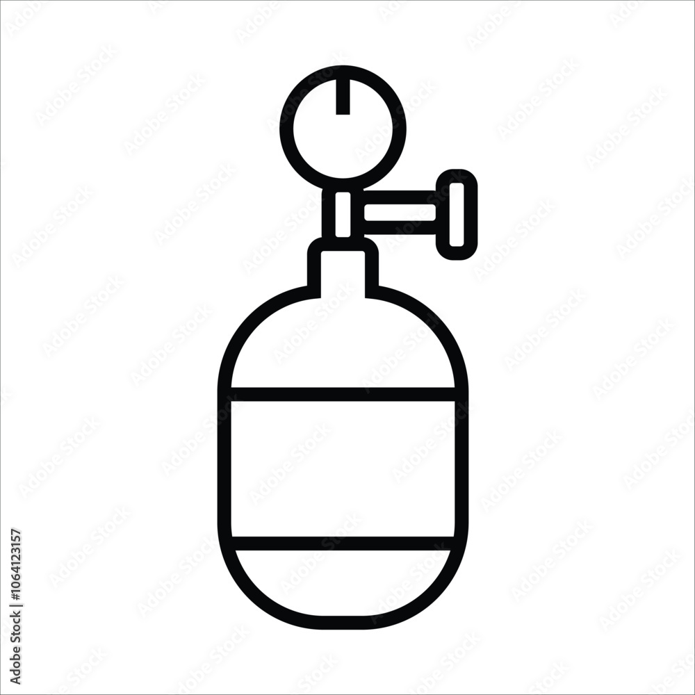 Fototapeta premium air tank vector icon line sign