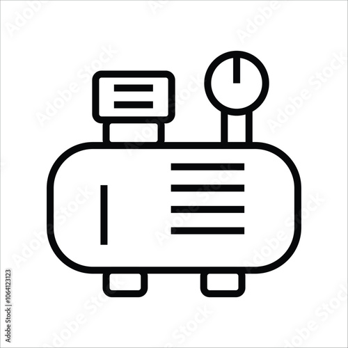 air tank vector icon line sign