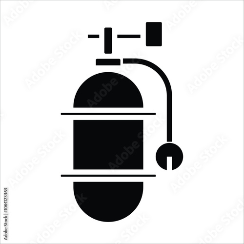 air tank vector icon line sign