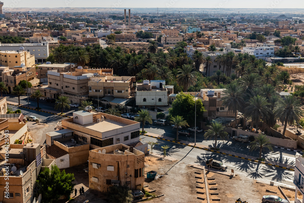 Fototapeta premium Aerial view of Sakaka, Saudi Arabia