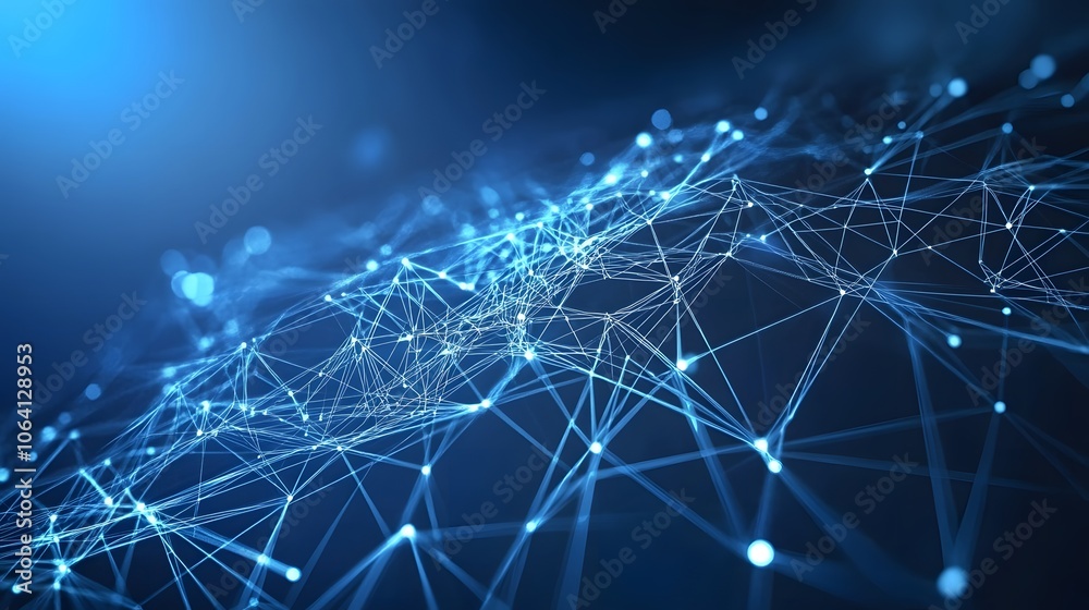Abstract blue digital network background. Abstract blue digital network background.