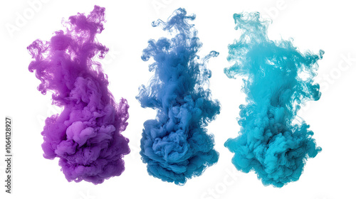 Gradient Cloud of Purple Blue and Teal Smoke Swirling in Motion Generative AI