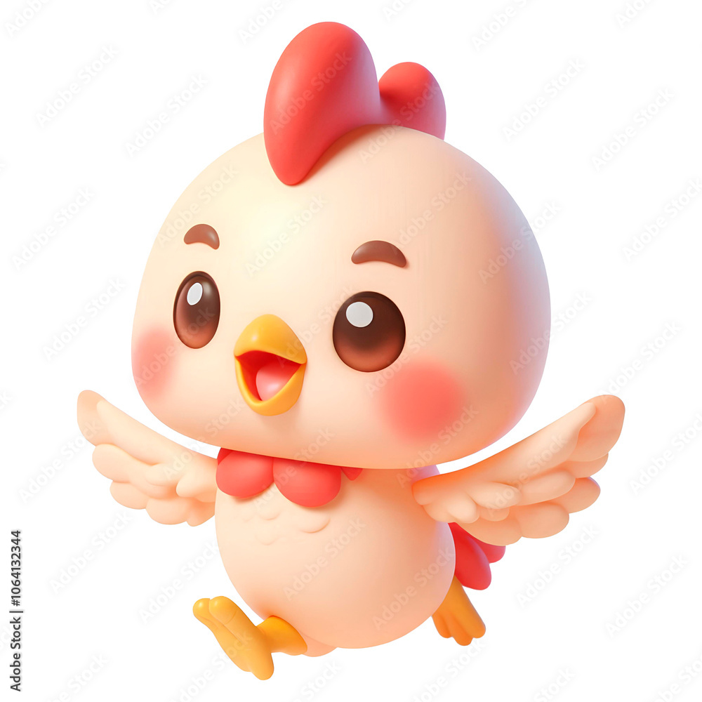 Cartoon, vector, cute character, chicken, farm animals Cartoon, vector, cute character, chicken, farm animals