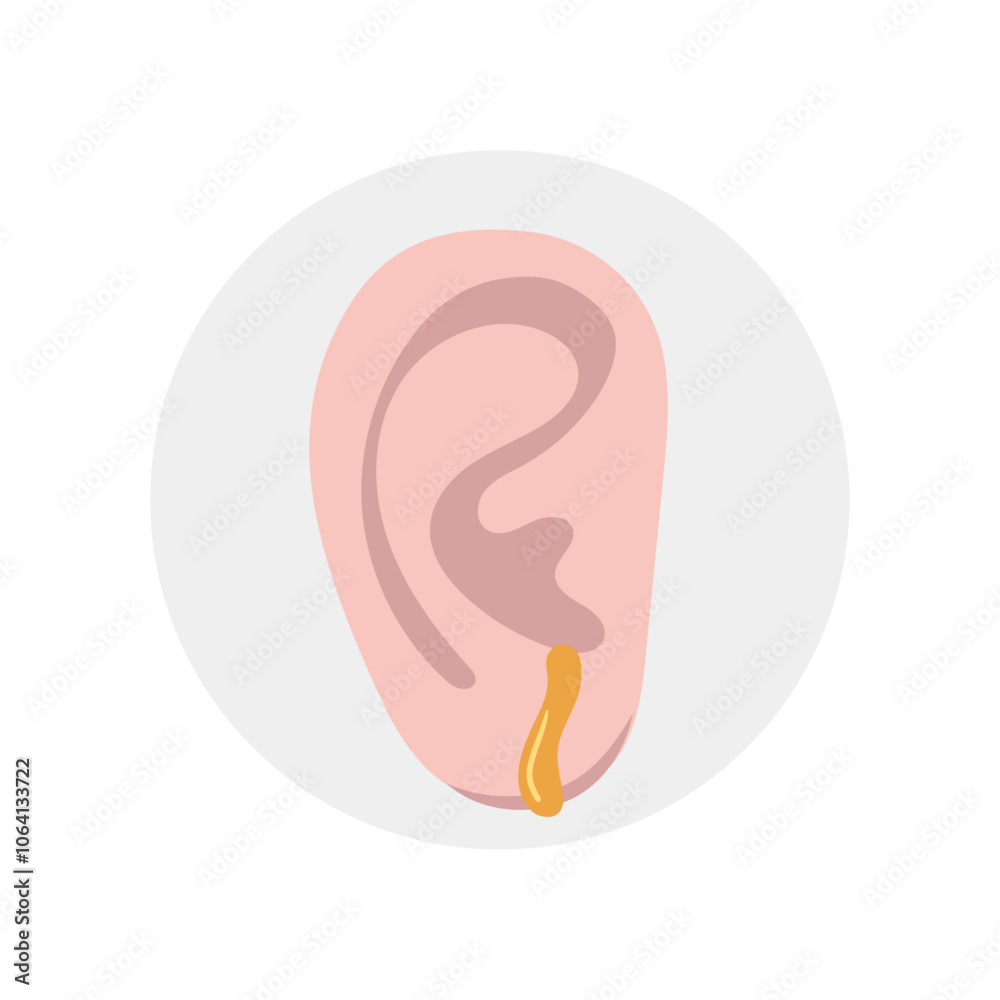 Inflammation in ear, earache disease. ear experiencing painful earache symptoms. Otorhinolaryngology problem Inflammation in ear, earache disease. ear experiencing painful earache symptoms. Otorhinolaryngology problem