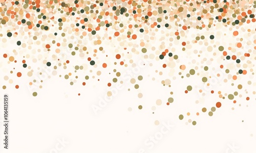 Background of Confetti Sprinkles in Beige Colors. Festive Template for Holidays and Celebrations