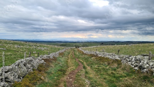 Paysage de l'Aubrac près du Roc des Loups