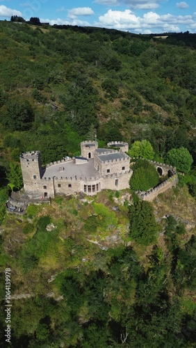 drone photo Chouvigny castle france europe