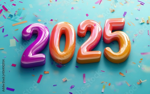 Number "2025" 3d vector professiona