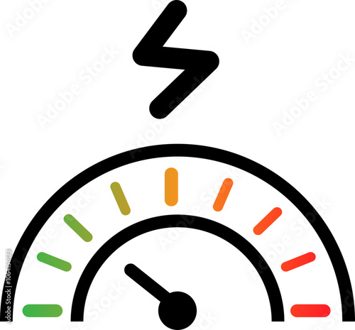 Energy Usage Meter Illustration or Icon