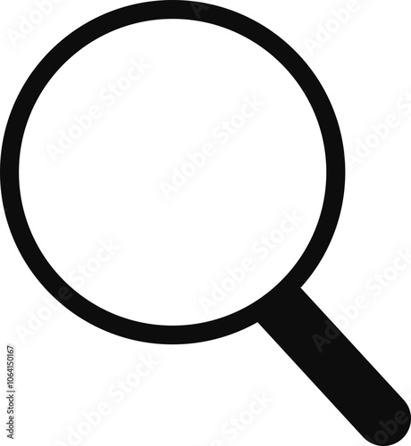 magnifying glass isolated on transparent background