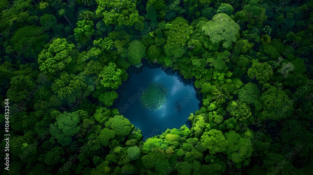 Aerial view of Amazon rainforest in Brazil, South America. Green forest. Bird's-eye view. Aerial view of Amazon rainforest in Brazil, South America. Green forest. Bird's-eye view.