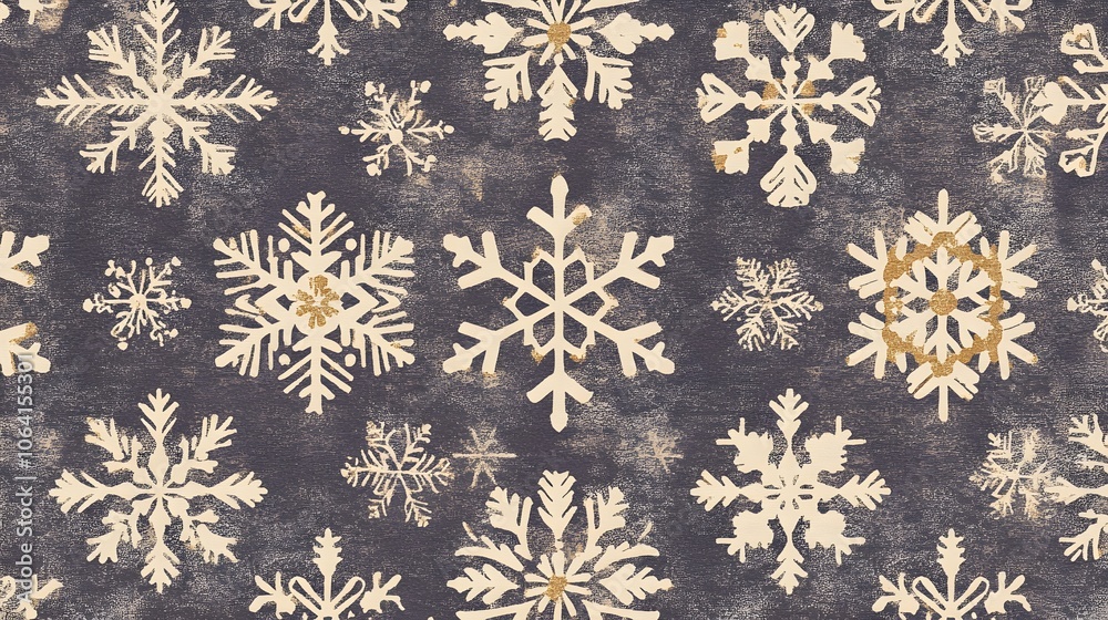 Winter seamless background with snowflakes pattern. Silver gold boho nautral baige Christmas motif.
Winter seamless background with snowflakes pattern. Silver gold boho nautral baige Christmas motif.