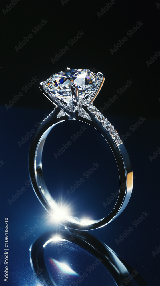 Gros plan d'une bague en or blanc sertie de diamants sur fond noir, photographie pour bijoux de mariage, alliance, bague de fiançailles, solitaire et joaillerie de luxe Gros plan d'une bague en or blanc sertie de diamants sur fond noir, photographie pour bijoux de mariage, alliance, bague de fiançailles, solitaire et joaillerie de luxe