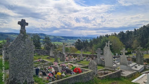 Le Malzieu et la Margeride vu depuis l'église Saint-Pierre photo