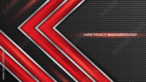 Abstract Red Grey Metallic Modern Futuristic Background