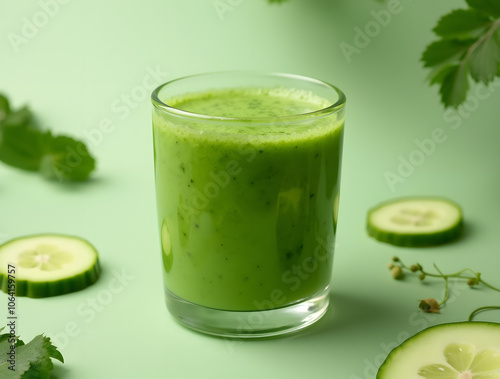 healthy green juice on a table