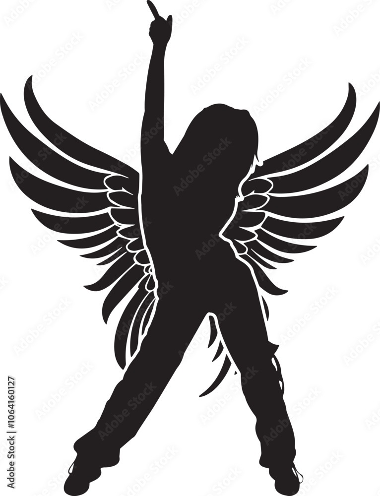 Fototapeta premium Zumba Dancer in Wings