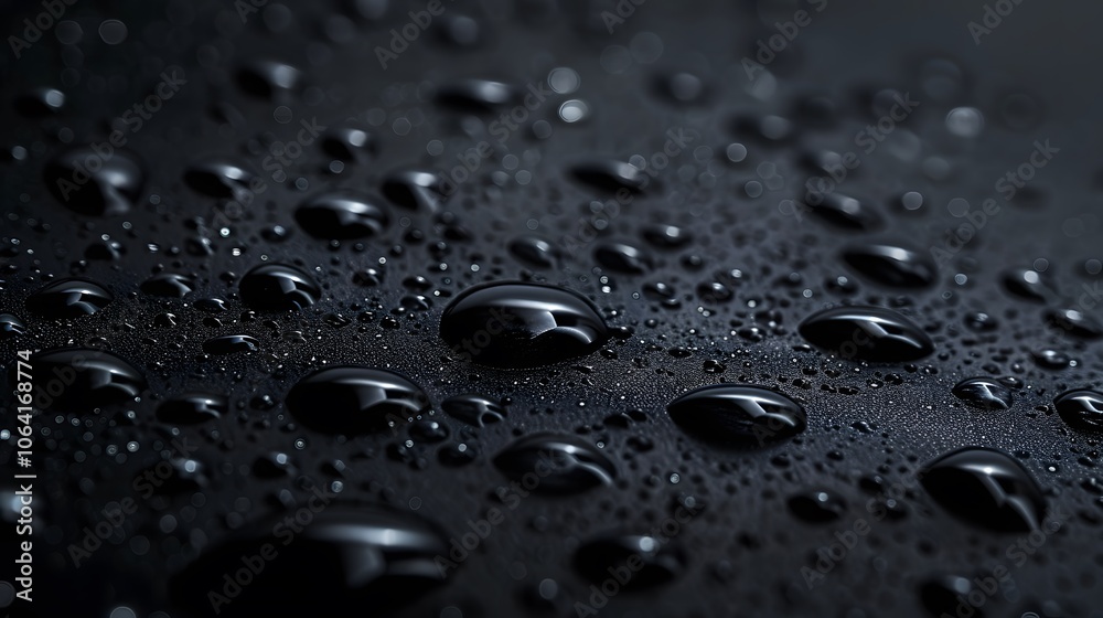 Falling raindrops isolated on black background. Falling water drops texture. Realistic rain with clouds and fog. Falling raindrops isolated on black background. Falling water drops texture. Realistic rain with clouds and fog.