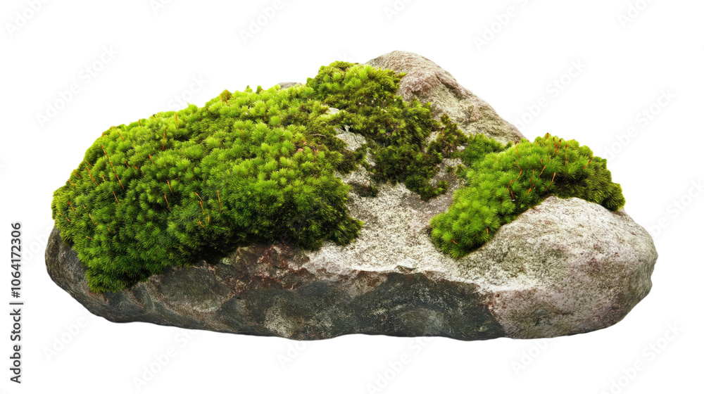 Rock formation with vibrant green moss, lichen. Gray rock slab with scattered moss, lichen, clinging to surface, others peeking out. Monochrome background allows rock, green companions to stand out. Rock formation with vibrant green moss, lichen. Gray rock slab with scattered moss, lichen, clinging to surface, others peeking out. Monochrome background allows rock, green companions to stand out.