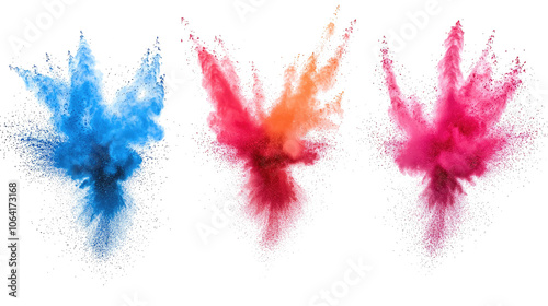 Colorful Powder Explosion at a Vibrant Festival Celebration Generative AI