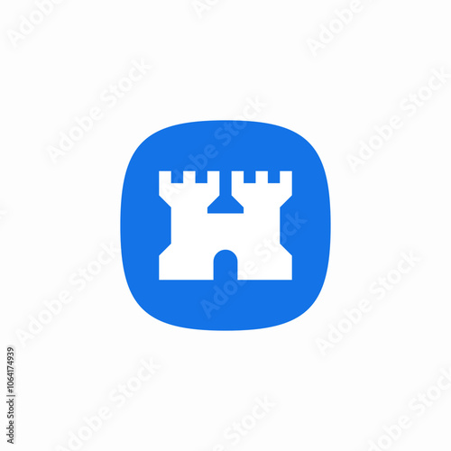 medieval castle icon sign vector