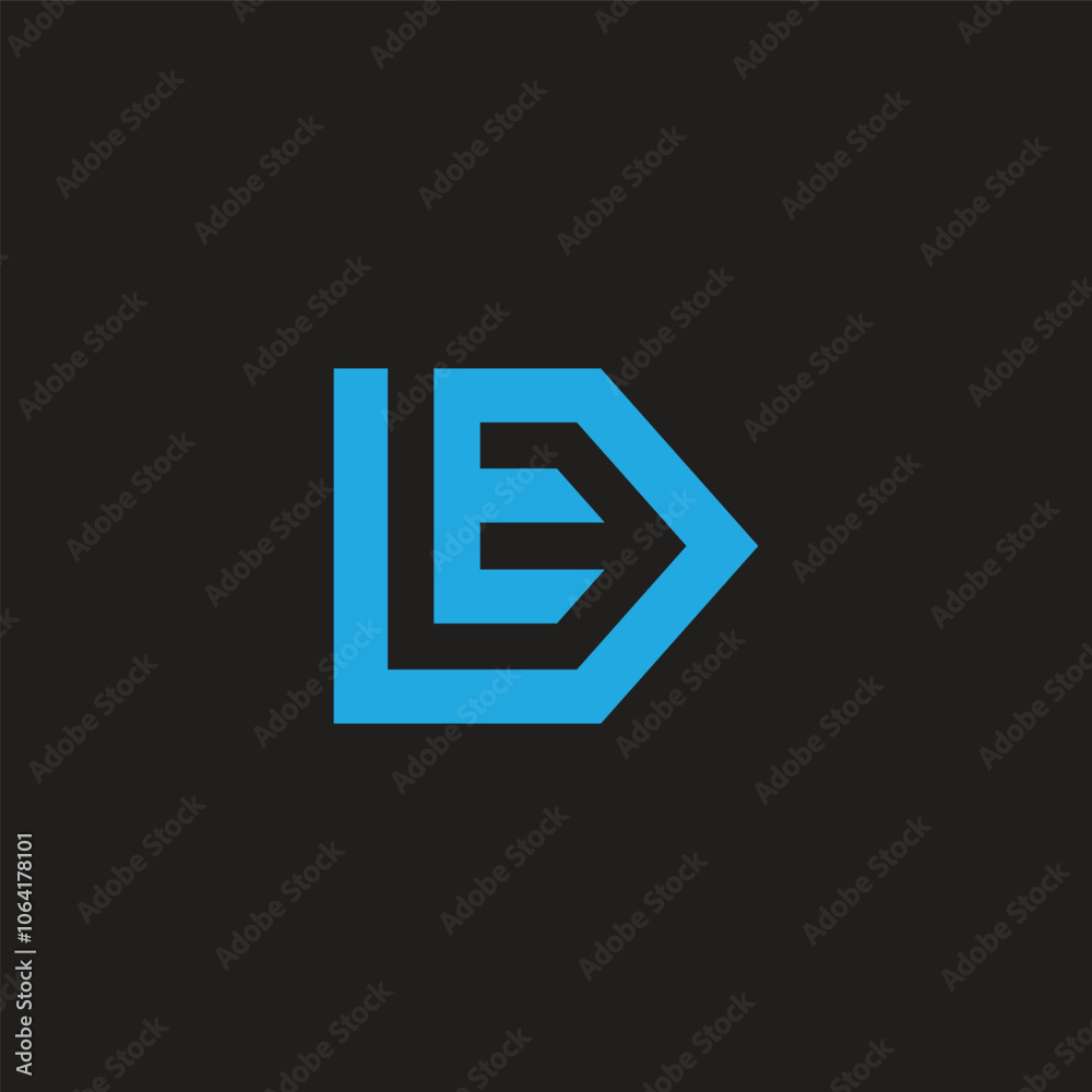 letters led blue simple arrow geometric logo vector letters led blue simple arrow geometric logo vector