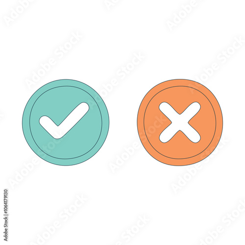 confirmation and close icon