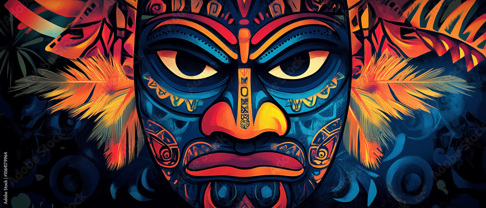 Tatouage polynésien traditionnel avec motifs tribaux et symboles culturels Tatouage polynésien traditionnel avec motifs tribaux et symboles culturels