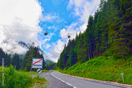 Gargellener Straße (L 192) in Gargellen/St. Gallenkirch in Vorarlberg/Österreich photo