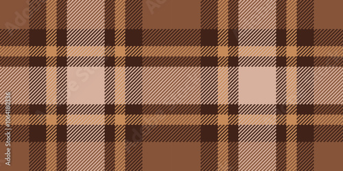 Dress textile check pattern, template texture fabric background. Other vector plaid seamless tartan in orange and dark colors.